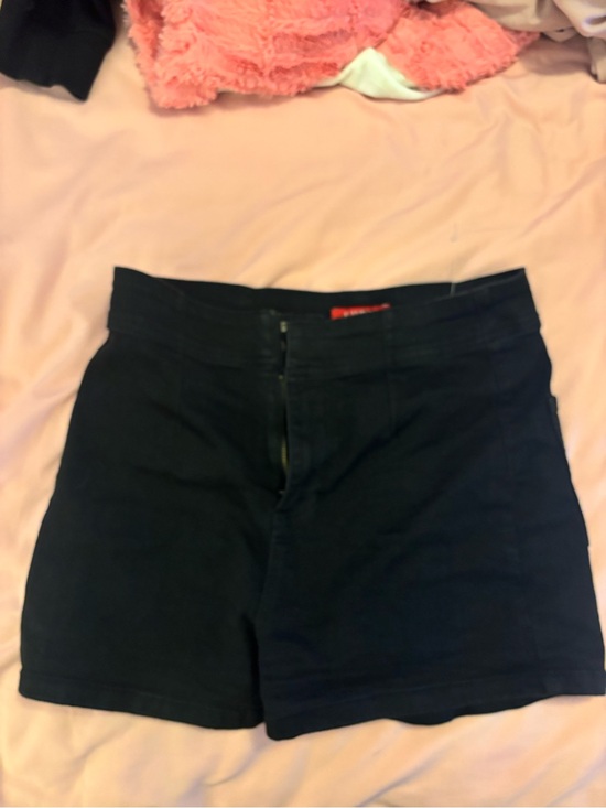 Guess Pants - Guess High-Waist Black Women's Shorts